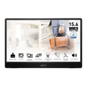 15.6″ MSI Pro MP161 E2 60Hz IPS Portable Ultra-Slim Business Monitor