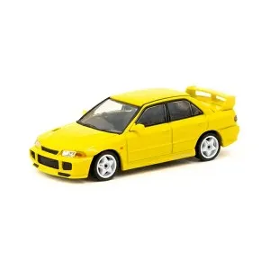 1/64 Mitsubishi Lancer GSR Evolution III Yellow with Tarmac Cards – GLOBAL64