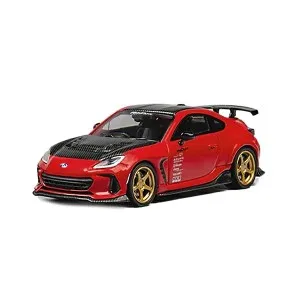 1/64 Subaru BRZ “Varis Arising-1” RHD (Red with Carbon Hood & Top) with Extra Wheels
