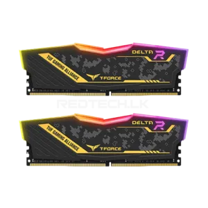 16GB TEAMGROUP T-FORCE DELTA R TUF Gaming Alliance RGB DDR4 – 3200MHz Memory Kit (8×2)