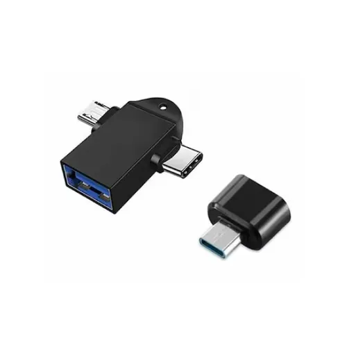 2 in 1 Type C and Micro Otg Male to Usb a 3.0 Female Connector High Speed Data Transfer (A Grade)