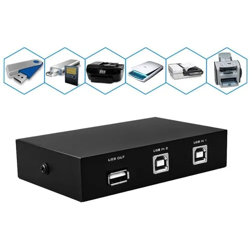 2 Port USB 2.0 Printer Sharing USB Switch