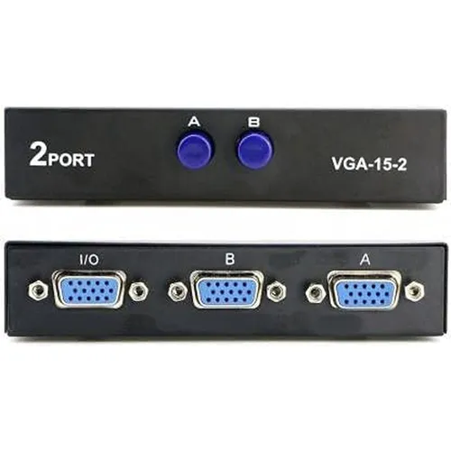 2 Port VGA Switch for PC, TV, Monitor
