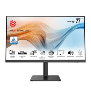 27″ MSI Modern MD272QP 75Hz WQHD (2560 x 1440) IPS Level Business & Productivity Monitor