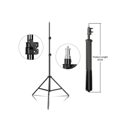 2M Tripod Stand for Ring Lights with 1/4 Screw Head