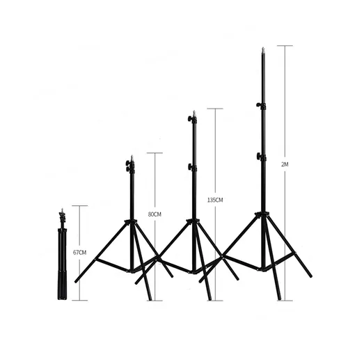 2M Tripod Stand for Ring Lights with 1/4 Screw Head