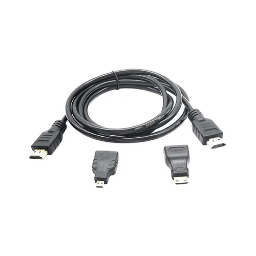 3 In 1 HDMI to HDMI Cable with Mini HDMI and Micro HDMI Adapter Converter Kit