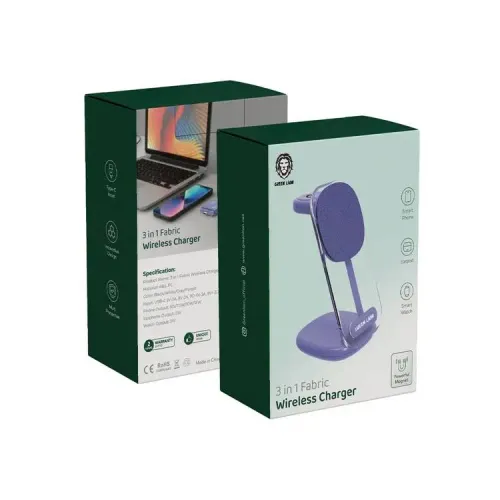 3 In 1 Magsafe Wireless Charger Green Lion