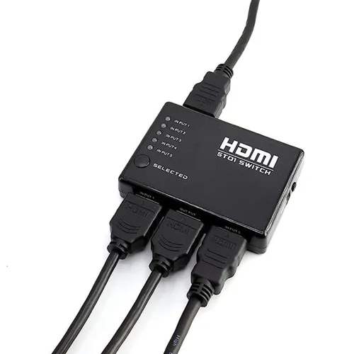 3 in 1 Switch Splitter HDMI Compatible Switcher Box Selector 3D Remote Control