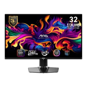 32″ MSI MAG 321UPX QD-OLED 240Hz UHD (3840×2160) 0.03ms Adaptive-Sync Compatible Frameless Gaming Monitor