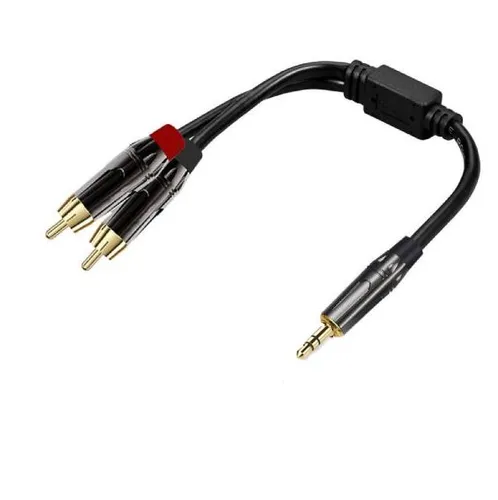 3.5mm Male To Dual RCA Male Aux Jack Stereo Audio Cable 1.5m