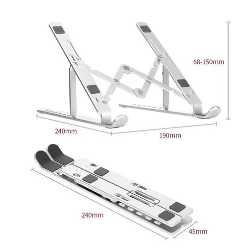 7-Level Adjustable Aluminium Alloy Ergonomic Laptop Stand