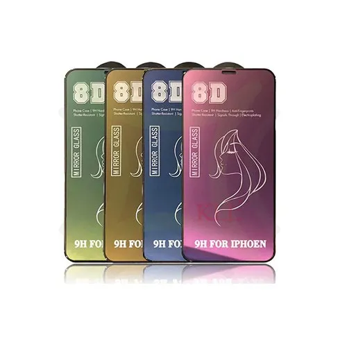 8D Colorful Mirror Tempered Glass Screen Protector for iPhone