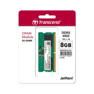 8GB Transcend DDR5 – 4800MHz Laptop RAM Memory Module (8×1)