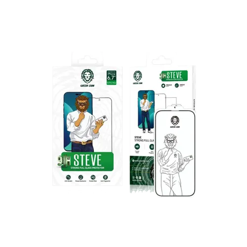 ACCESSORIES PHONE - GREEN LION 9H STEVE GLASS STRONG FULL SCREEN PROTECTOR FOR iPHONE 13 PRO MAX/14 PLUS 6.7''(GN9HSGL14M)