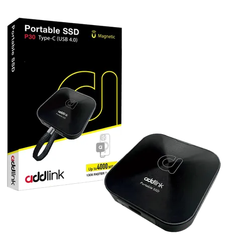 Addlink P30 1TB Magnetic Portable External SSD 4,000MB/s USB Type C 4.0 (Magsafe Support)