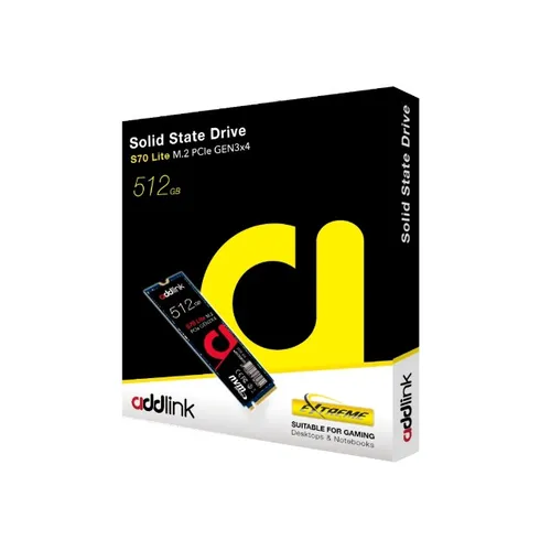 Addlink S70 Lite 512GB PCIe GEN3X4 M.2 NVMe SSD