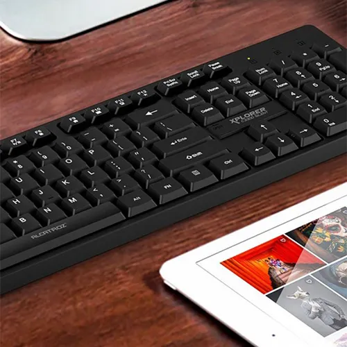 Alcatroz Xplorer C3300 Silent Wired Keyboard & Mouse Combo