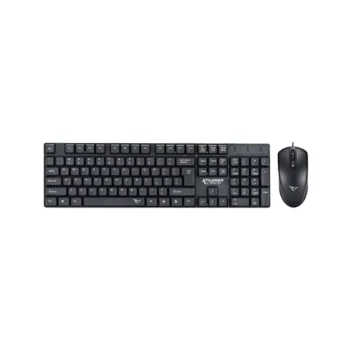 Alcatroz Xplorer C3500 Silent USB Wired Quite Keyboard Mouse Combo