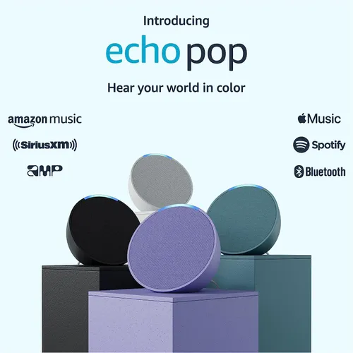 Amazon Echo Pop Full sound compact smart speaker with Alexa