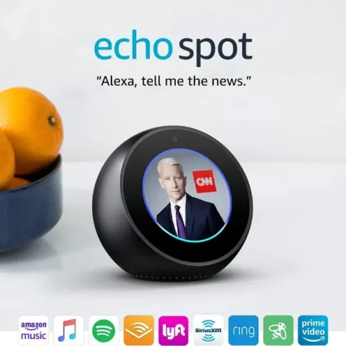 Amazon Echo Spot Smart Screen Alarm Clock with Alexa