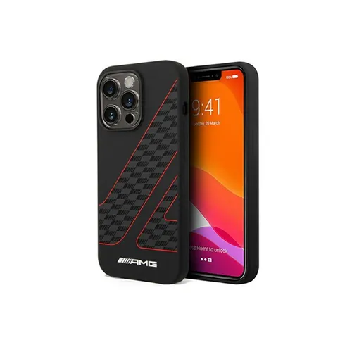 AMG Double Layer Flag Pattern Transparent Hard Case for iPhone 14 Pro Max