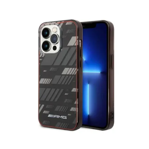AMG Transparent Double Layer Case Expressive Graphic Design iPhone 14 Pro Max Compatibility - Black