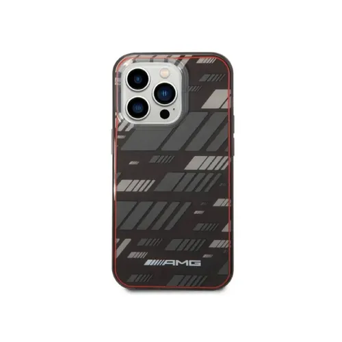 AMG Transparent Double Layer Case Expressive Graphic Design iPhone 14 Pro Max Compatibility - Black
