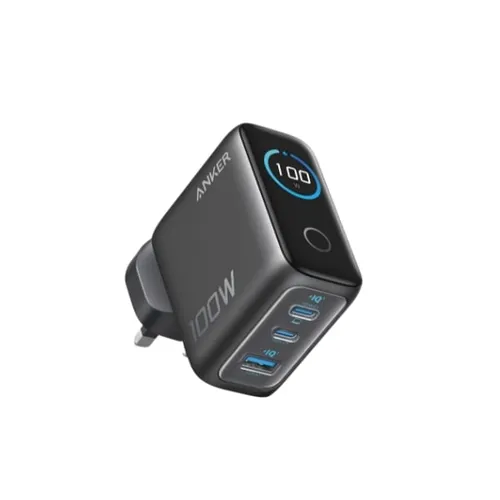 Anker 100W GaN 3-Port Charger with Smart Display (B121BKZ1)