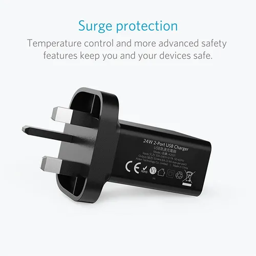 Anker 24W 2 Port USB Wall Charger