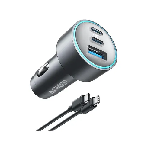 Anker 335 67W 2 USB-C + 1 USB-A Car Charger with Type-C to Type-C Cable