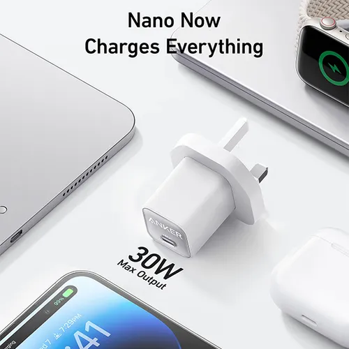 Anker 511 Nano 3 30W UK 3 Pin USB-C Charger