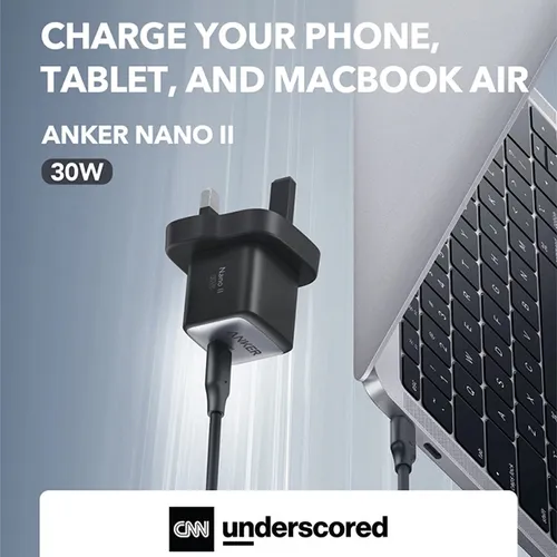 Anker 711 PD Nano II 30W GaN II 3 Pin Fast Charger