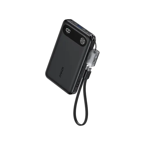 Anker A1257 Powercore 22.5W 10000mAh Power Bank With Built-in USB-C Cable Lanyard