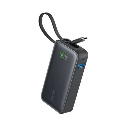 Anker A1259 Nano 30W 10000mAh Lightweight Power Bank with Built-In USB-C Cable