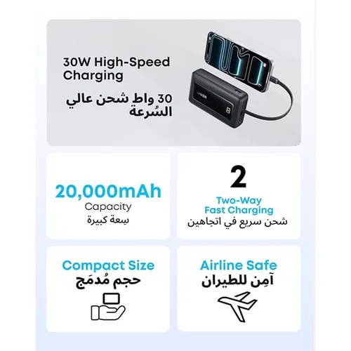 Anker A1384H11 20K 30W 20000mAh Power Bank