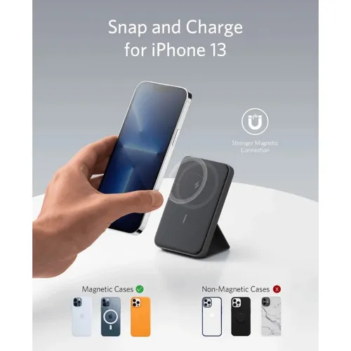 Anker A1614H13 622 Portable Magnetic 5000mAh Power Bank with Stand