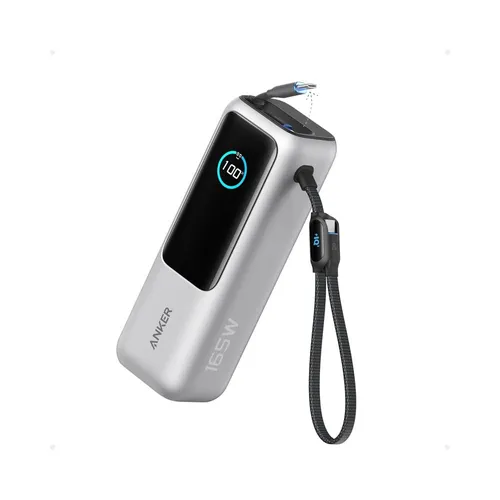 Anker A1695 25K 165W 25000mAh Laptop Power Bank with Built-In and Retractable Cables