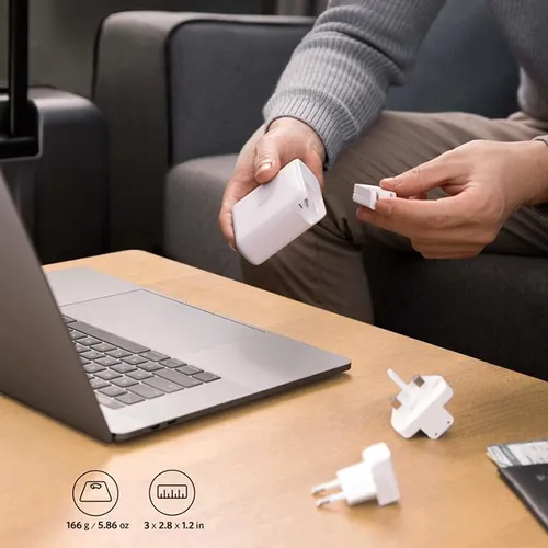 Anker A2033 PowerPort III 3-Port 65W Travel Charger
