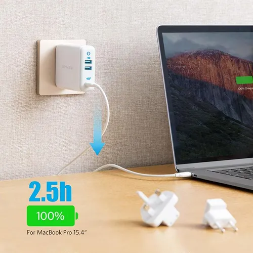 Anker A2033 PowerPort III 3-Port 65W Travel Charger
