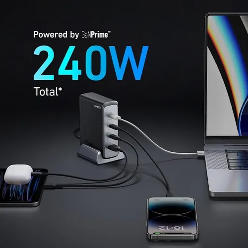 Anker A23421 240W GaN Prime Compact 4-Port Charger