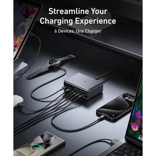 Anker A2683 Prime Charger, 200W 6 Ports GaN Multi Port Desktop Charging Station