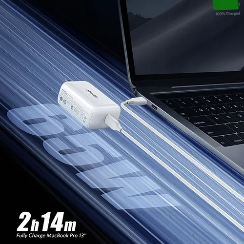 Anker A2712 PowerPort III 65W Pod USB-C Fast Charger with Worldwide Plug Set