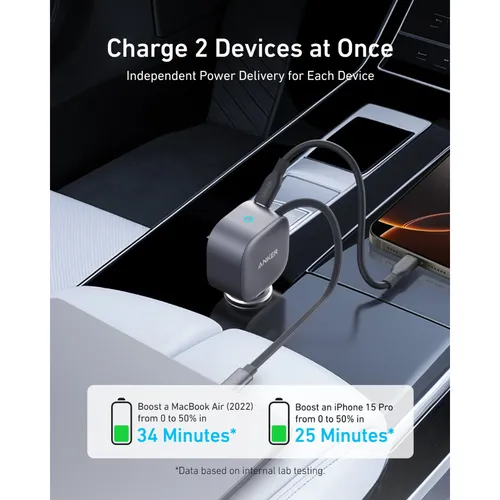 Anker A2738 Nano Clutter Free 75W USB-C Car Charger
