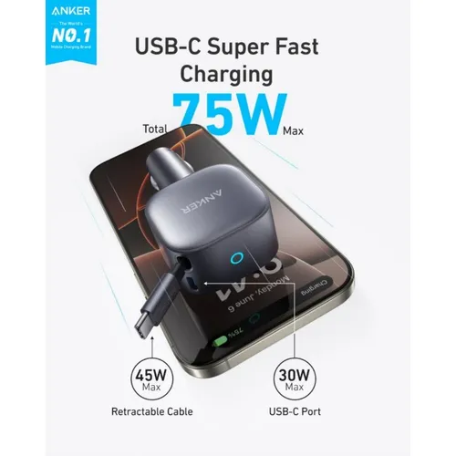 Anker A2738HA1 Nano 75W Car Charger