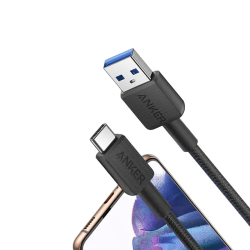 Anker A81H5P21 322 USB-A To USB-C Cable 3ft Braided Cable 0.9m