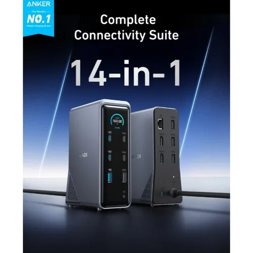 Anker A83B62A1 Prime 14-in-1 160W Dual Display Charging Docking Station