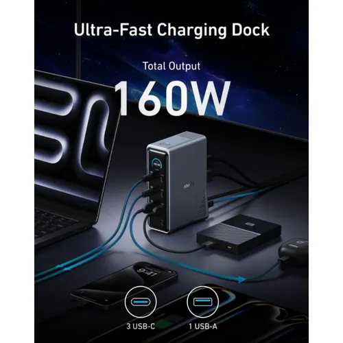 Anker A83B62A1 Prime 14-in-1 160W Dual Display Charging Docking Station