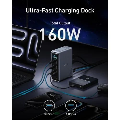 Anker A83B62A1 Prime 14-in-1 160W Dual Display Charging Docking Station