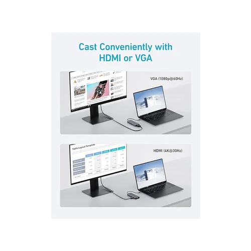 Anker A83C2HA1 10-in-1 USB C Hub, Dual-Display USB-C Docking Station